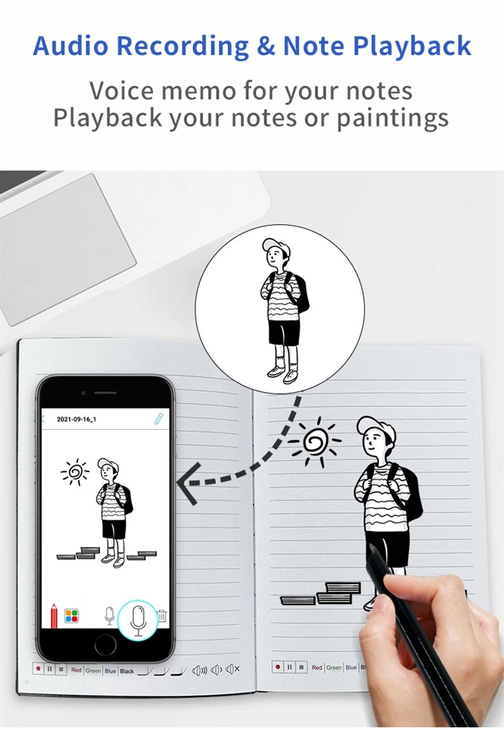 Dot Matrix Stylus Pen With Notebook